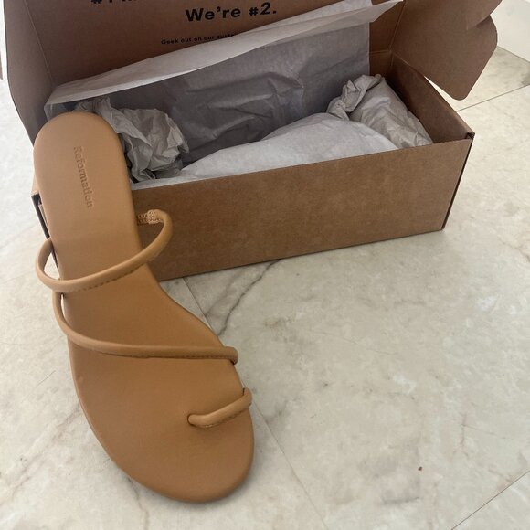 Reformation Tan Minimalist Sandals - Picture 2 of 5